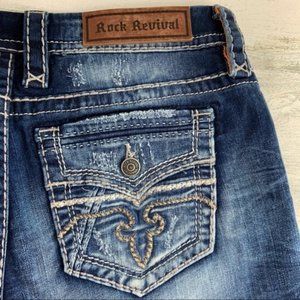 🤘NeW🎸 ROCK REVIVAL MAGNOR EASY SHORTS Size 28